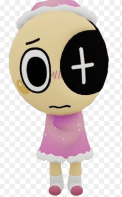Astro from Dandy's World featuring a rare pink skin variant with a matching nightcap and robe.