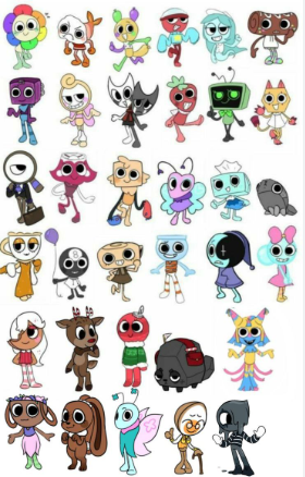 Who are all the characters in Dandys World