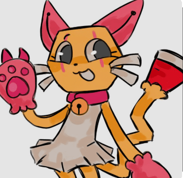 This image features a 2D digital fan art style of Scraps from Dandy's World.
