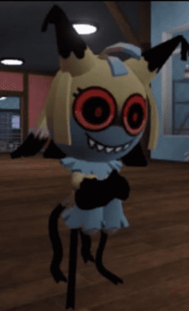 Twisted Yatta character model from the Roblox game Dandy's World with a sinister wide-toothed grin.
