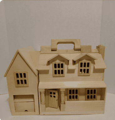 Melissa & Doug Fold & Go Wooden Dollhouse